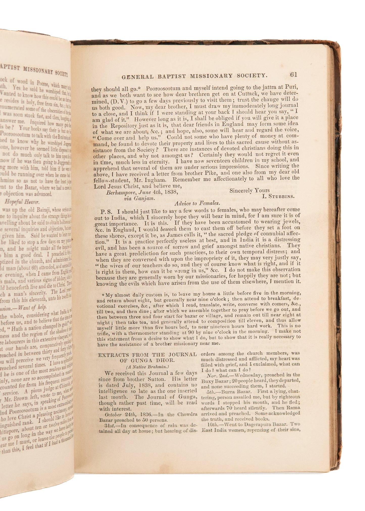 1839 BAPTIST MAG & MISSIONARY OBSERVER. Revivals, Baptist Theology & History, Missions, Slavery.