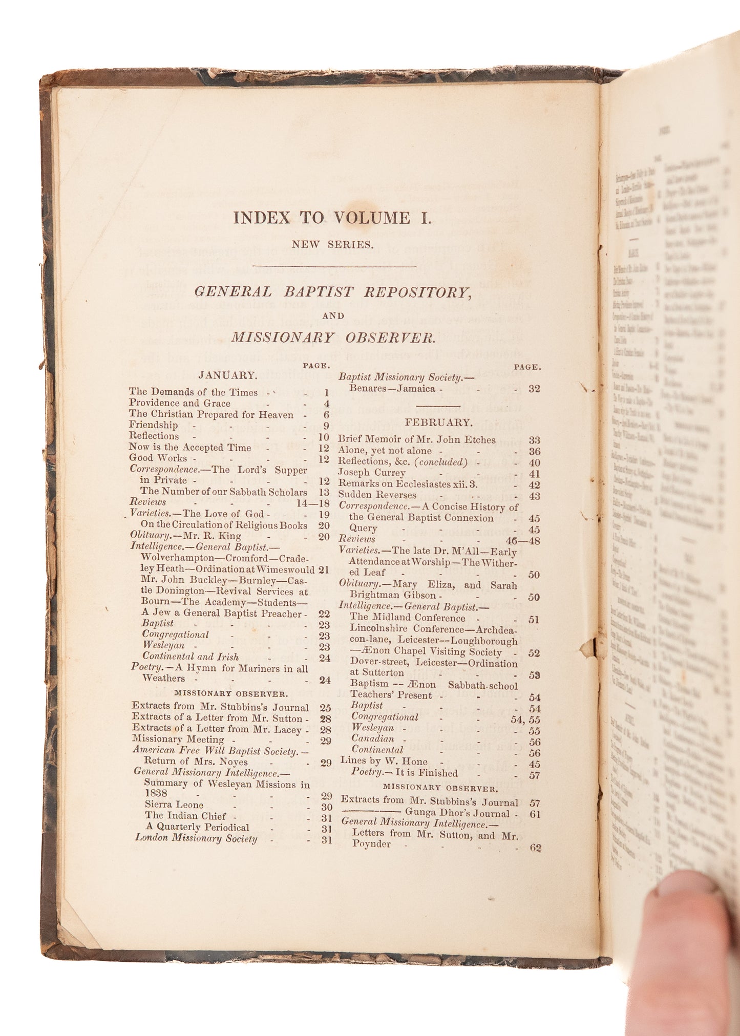 1839 BAPTIST MAG & MISSIONARY OBSERVER. Revivals, Baptist Theology & History, Missions, Slavery.