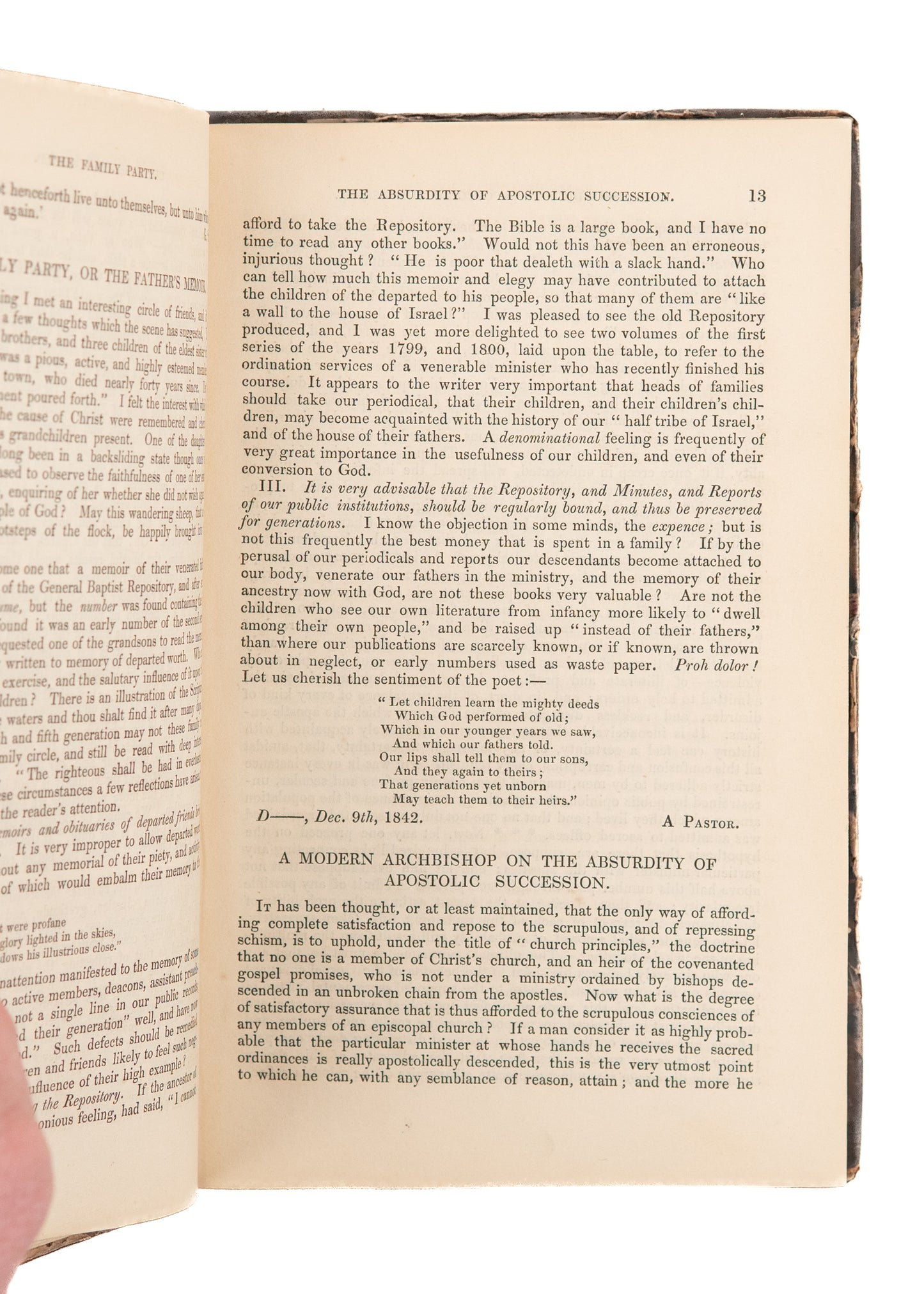 1843 BAPTIST MAG & MISSIONARY OBSERVER. Revivals, Baptist Theology, Missionaries, &c.