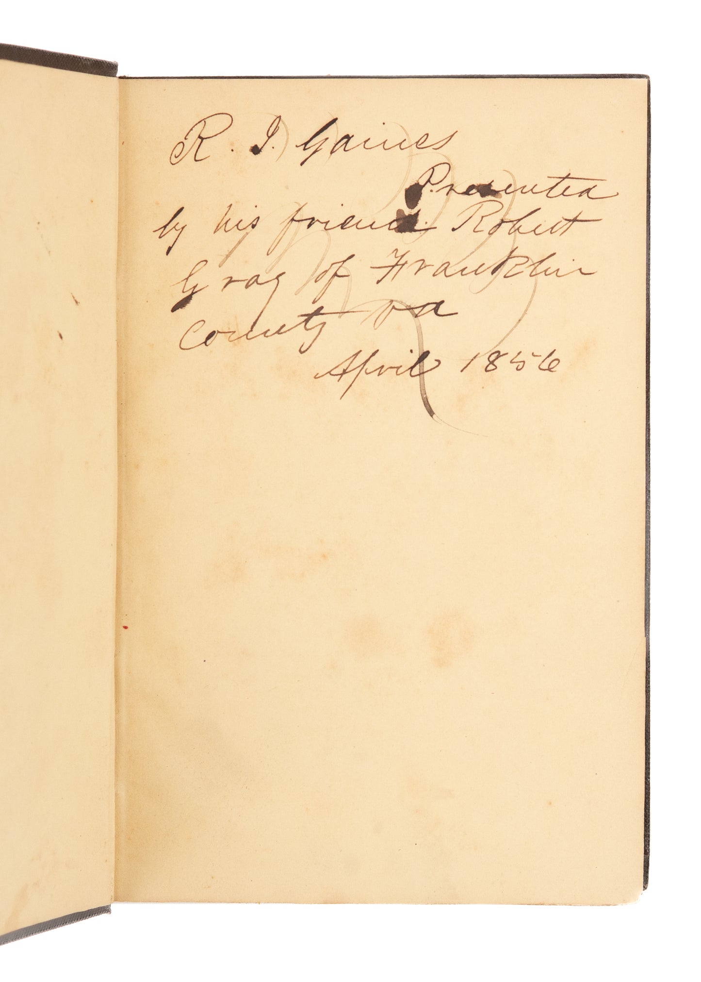 1856 ALBERT TAYLOR BLEDSOE. An Essay on Liberty and Slavery by the Architect of the Lost Cause.