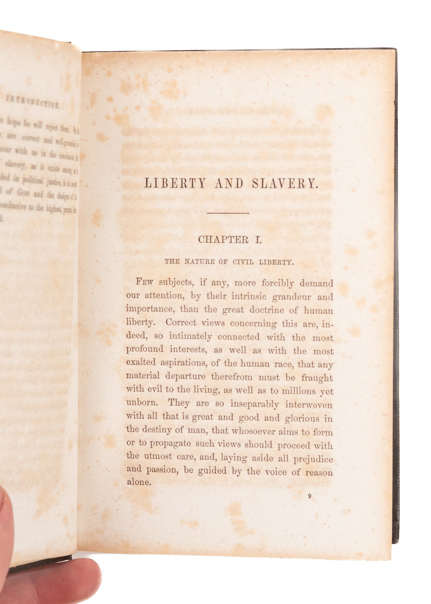 1856 ALBERT TAYLOR BLEDSOE. An Essay on Liberty and Slavery by the Architect of the Lost Cause.