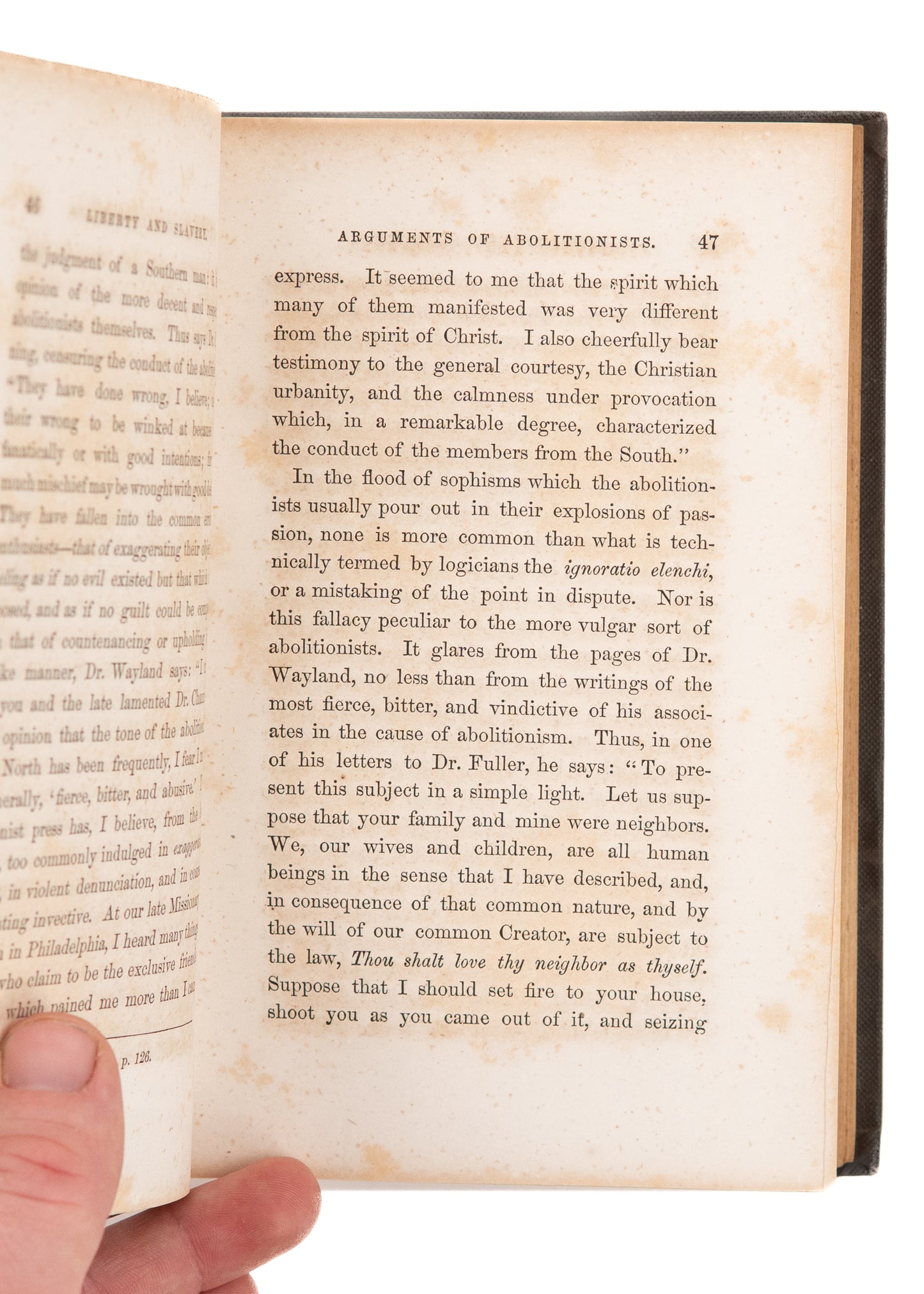 1856 ALBERT TAYLOR BLEDSOE. An Essay on Liberty and Slavery by the Architect of the Lost Cause.