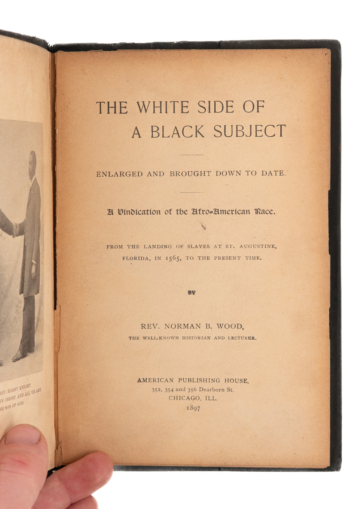 1897 NORMAN B. WOOD. The White Side of a Black Subject. Salesman's Sample.