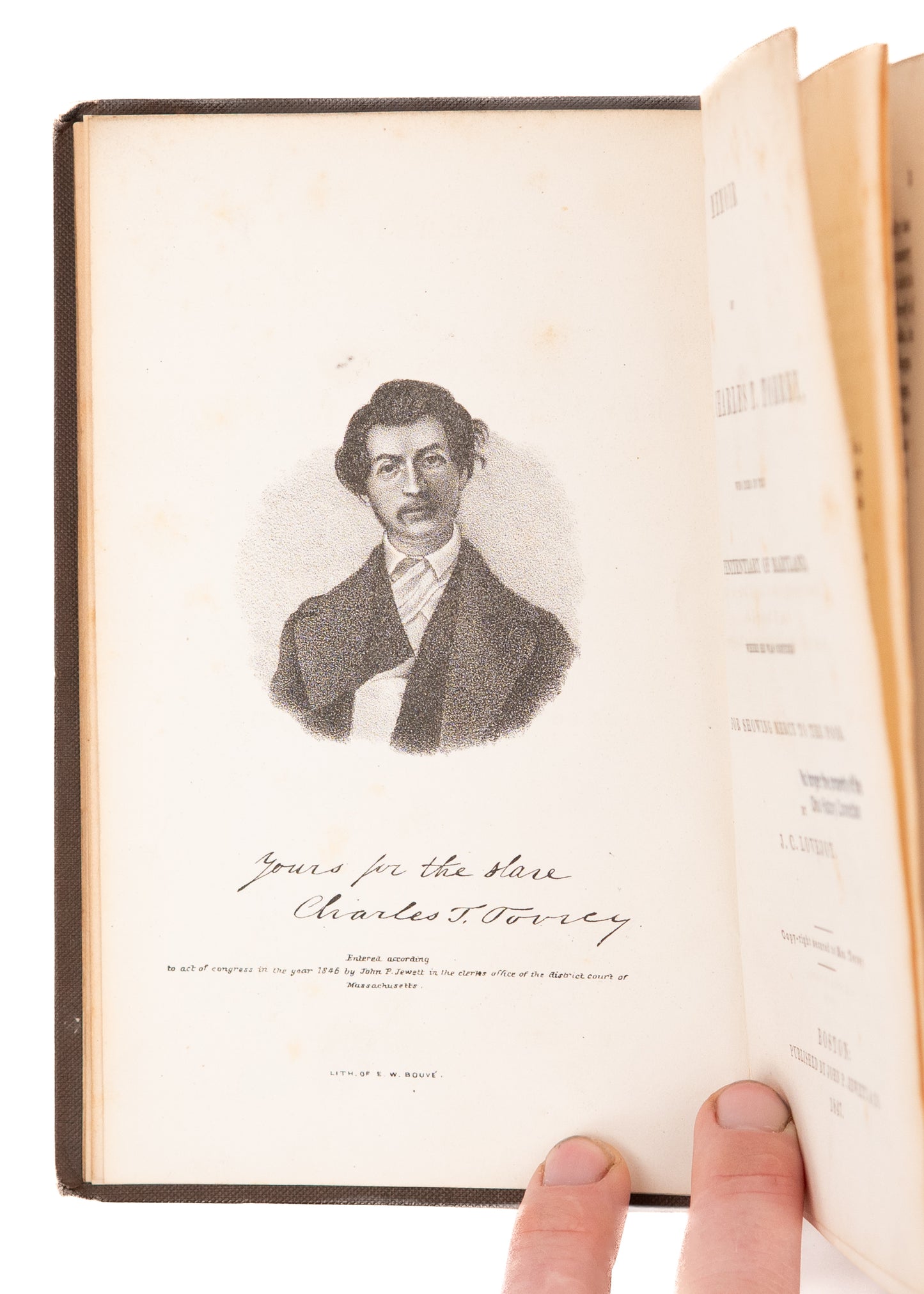 1847 UNDERGROUND RAILROAD. Memoir of Rev. Charles T. Torrey. Leader & Martyr of Abolitionism.