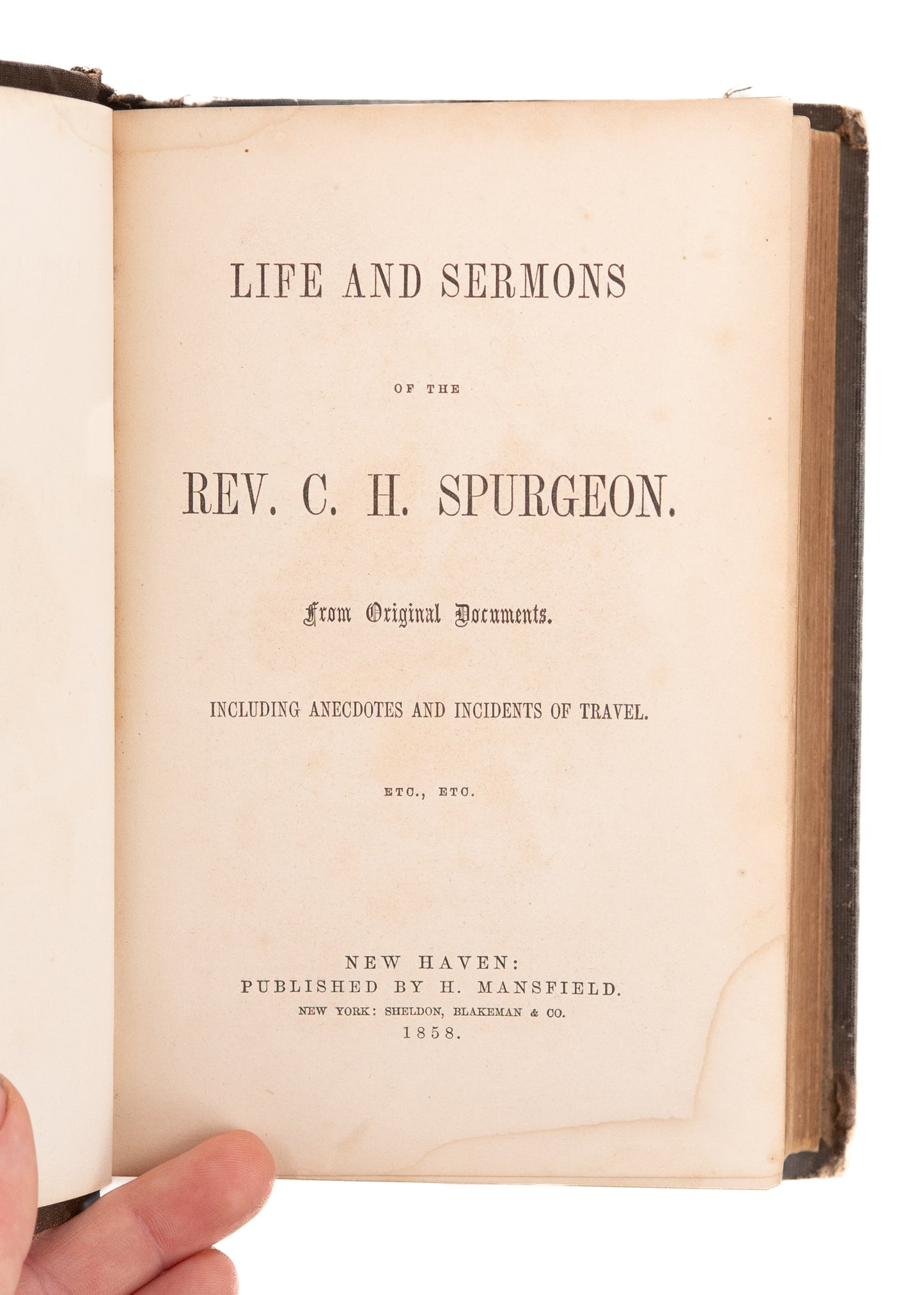 1858 C. H. SPURGEON. 24 Year Old Spurgeon. The Greatest Preacher in the World.