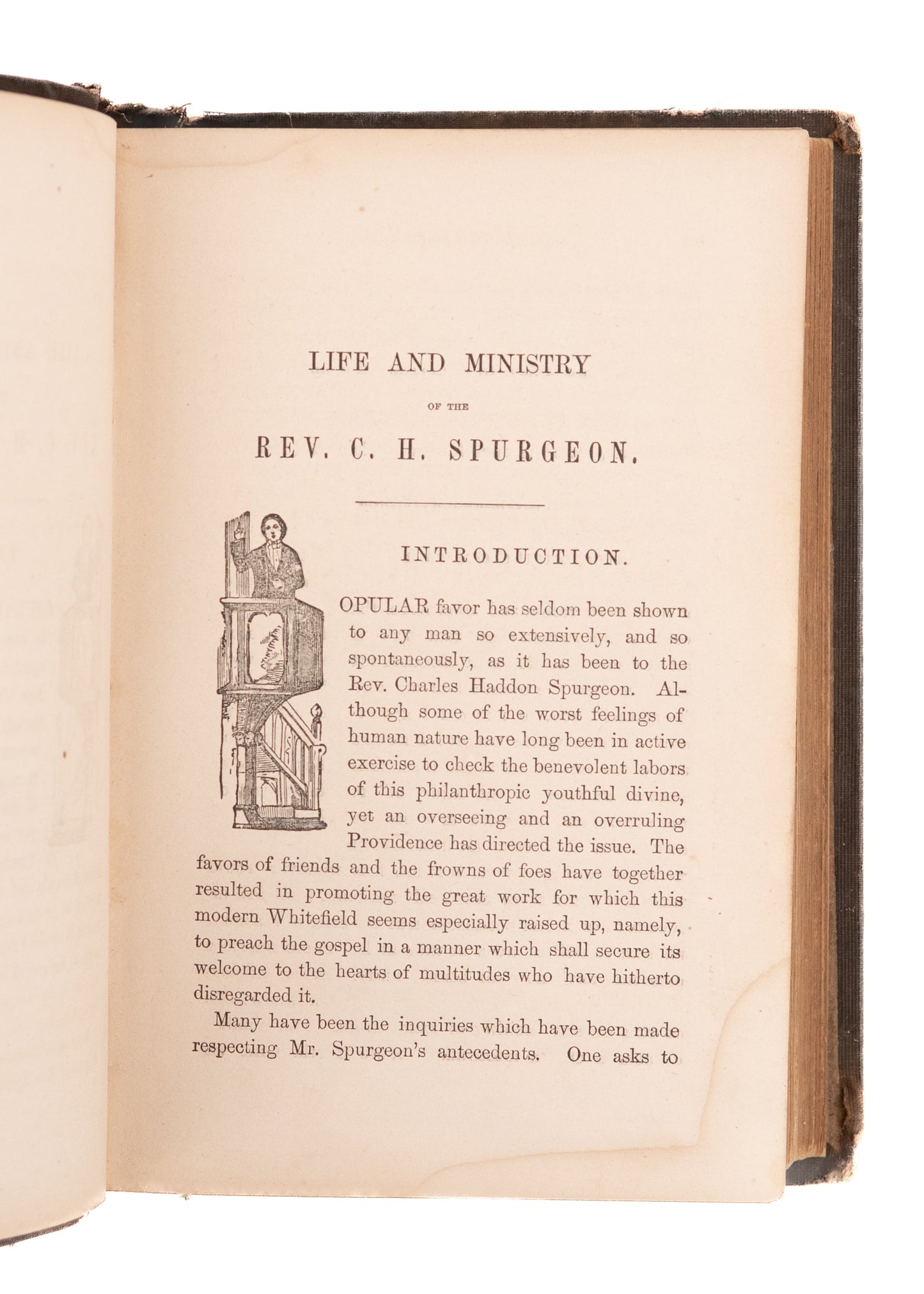 1858 C. H. SPURGEON. 24 Year Old Spurgeon. The Greatest Preacher in the World.