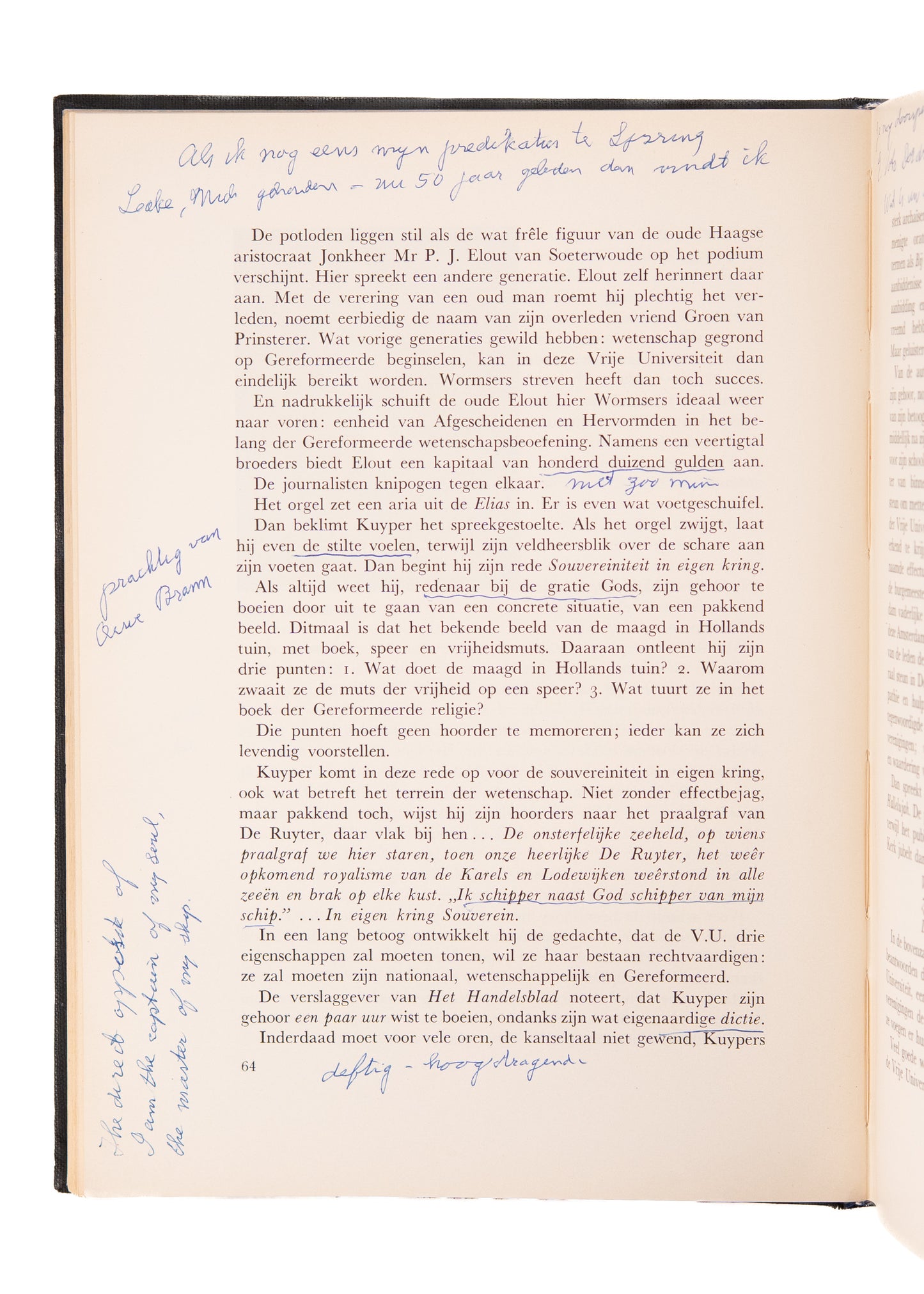 1955 CORNELIUS VAN TIL. Presentation Copy of History of Abraham Kuyper & Free University.