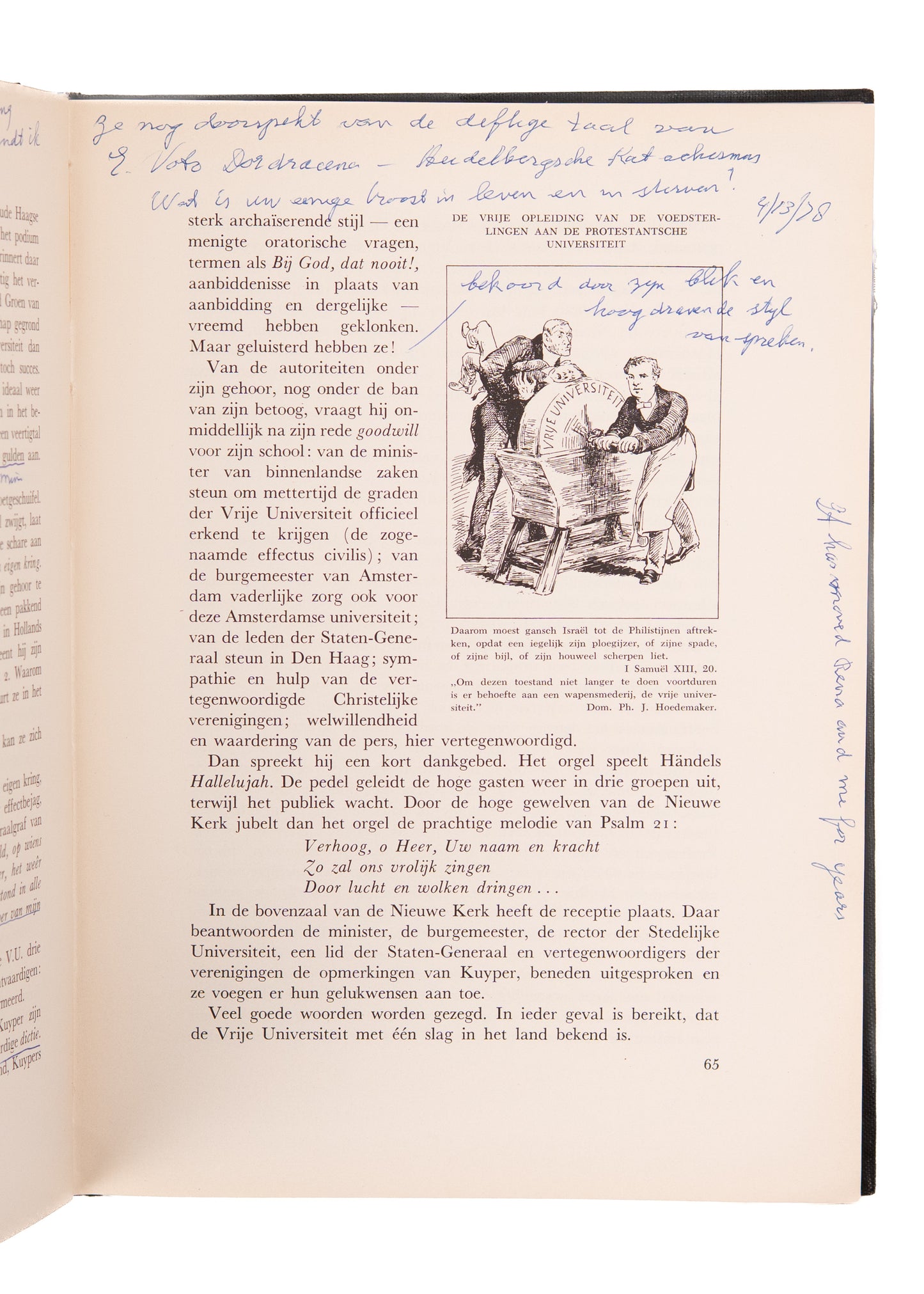 1955 CORNELIUS VAN TIL. Presentation Copy of History of Abraham Kuyper & Free University.