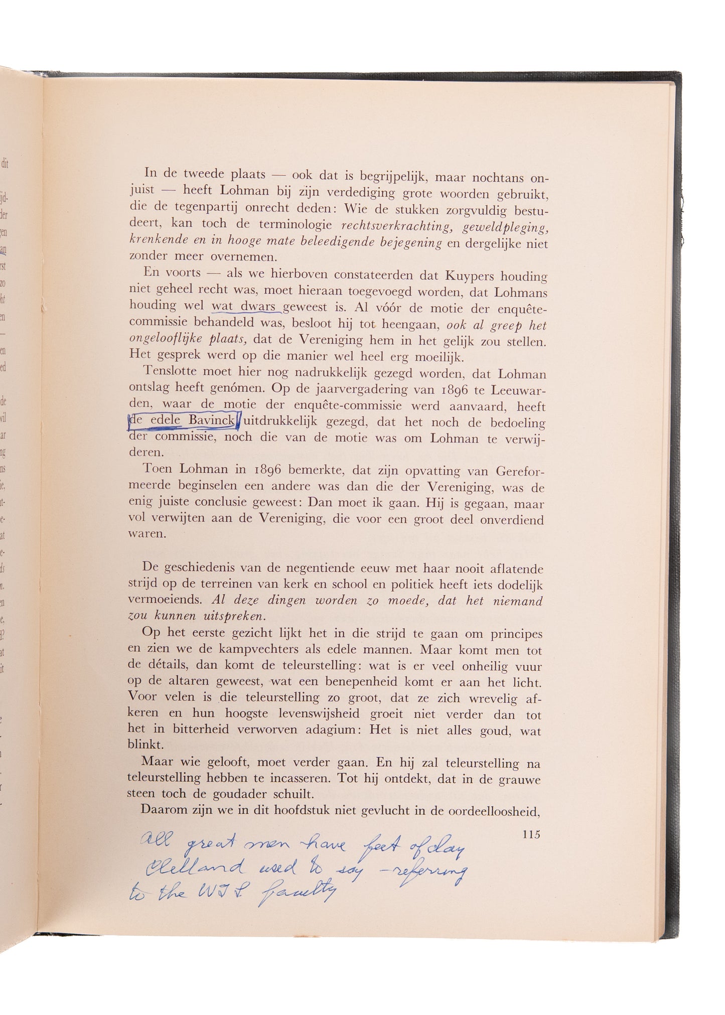 1955 CORNELIUS VAN TIL. Presentation Copy of History of Abraham Kuyper & Free University.