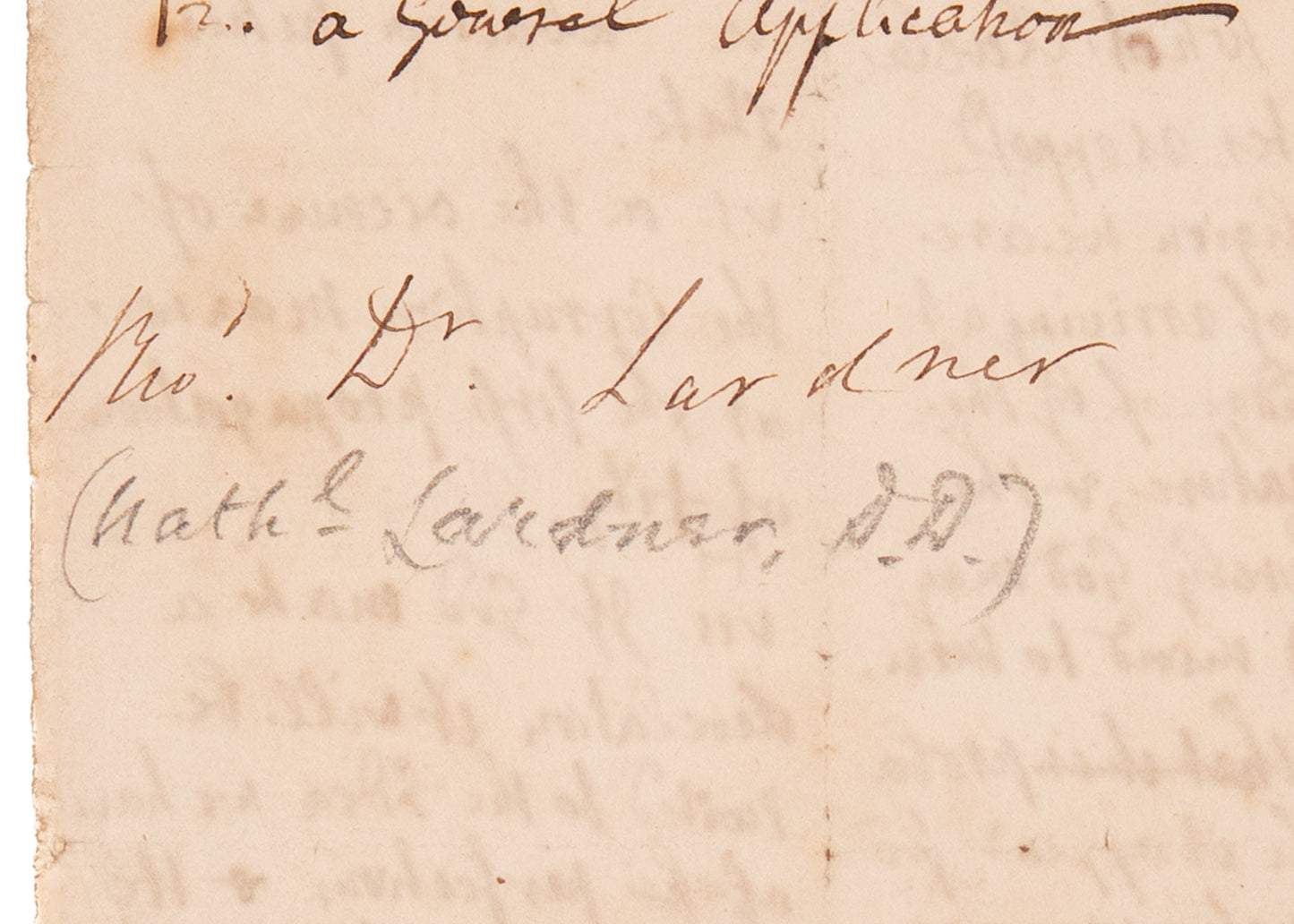 1767 NATHANIEL LARDNER. Presbyterian MSs by Influential 18th Century Apologist.