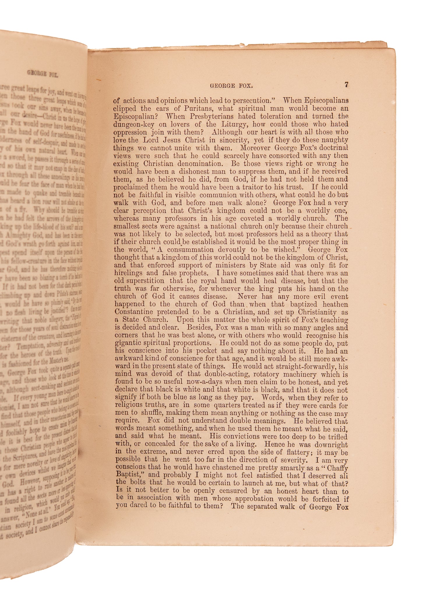 1866 C. H. SPURGEON. Lecture on George Fox before the Society of Friends. Very Rare.