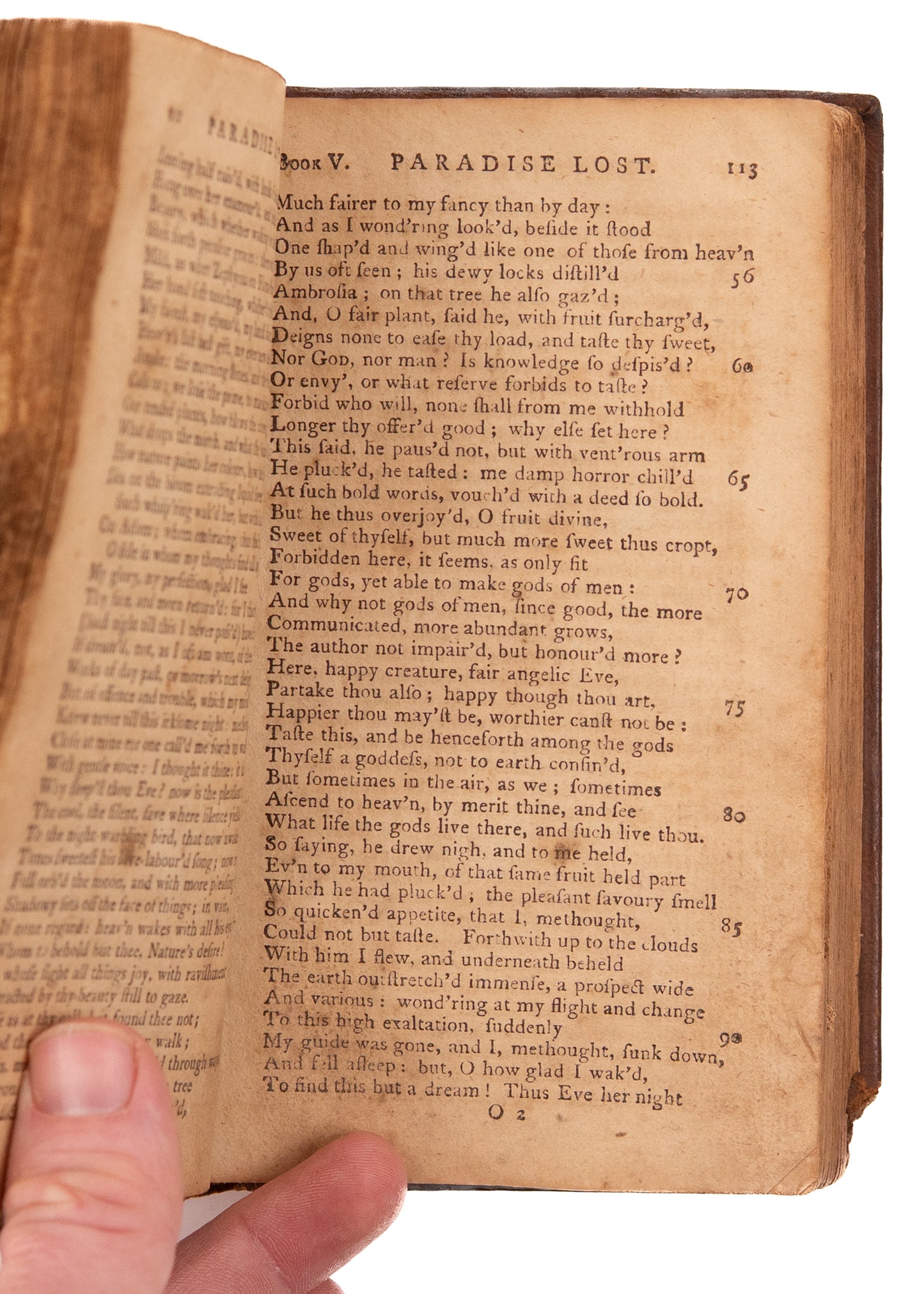 1789 JOHN MILTON. Paradise Lost - Early Scottish Edition - Same Printing Owned by Robert Burns.