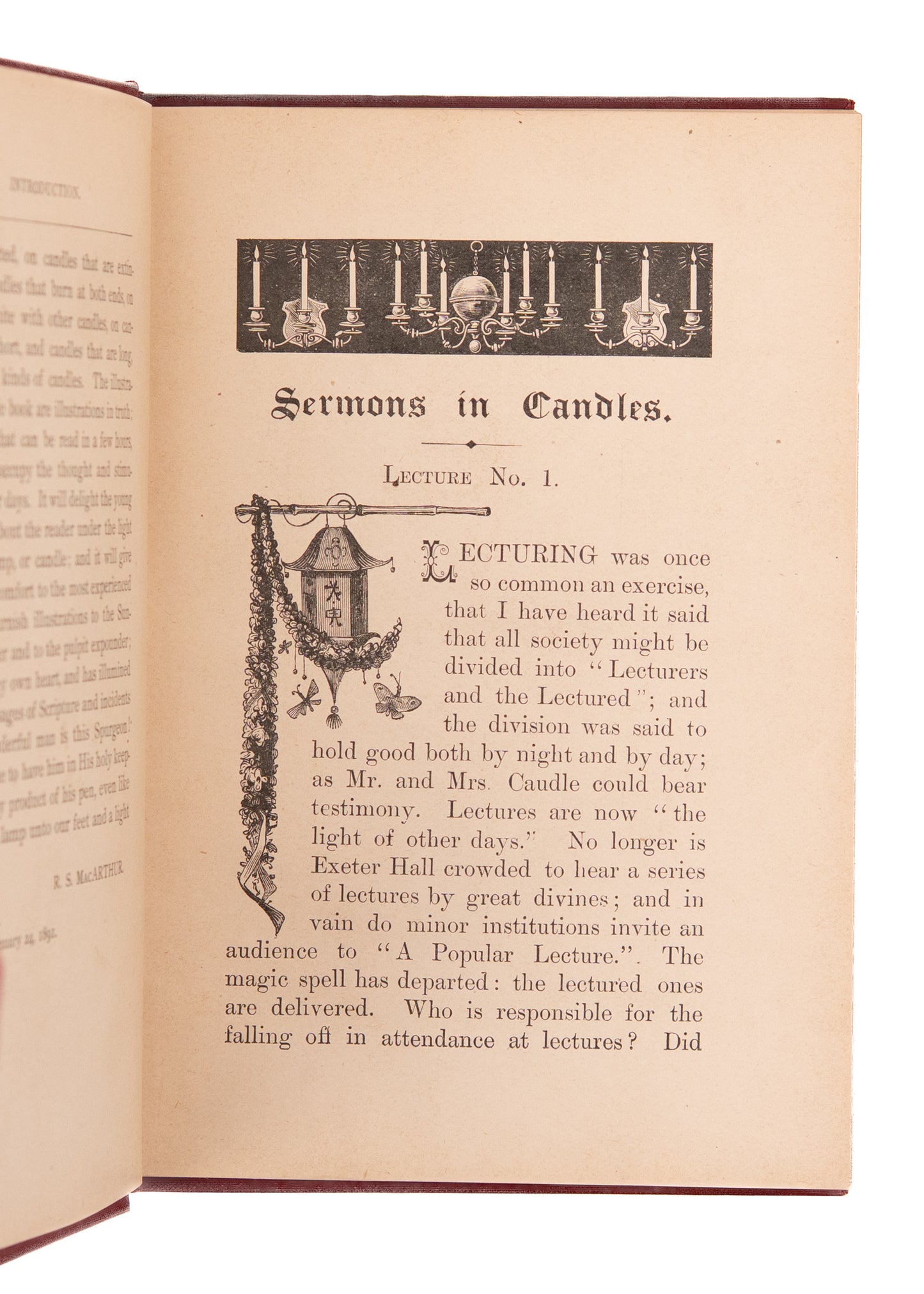 1891 C. H. SPURGEON. Sermons in Candles. Finely Preserved First American Edition.