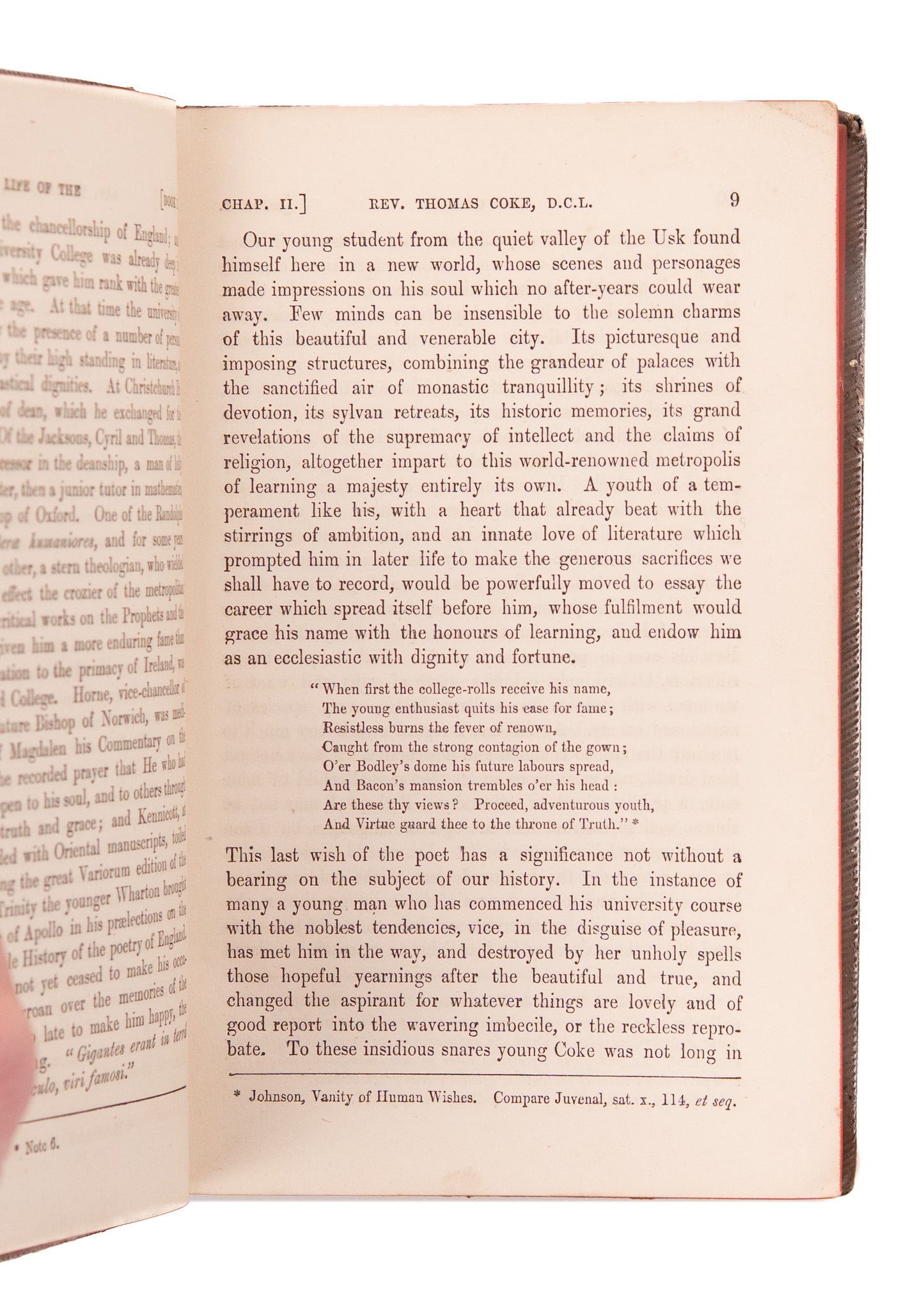 1860 THOMAS COKE. First Edition Methodist Biography in Fine Presentation Leather Binding.