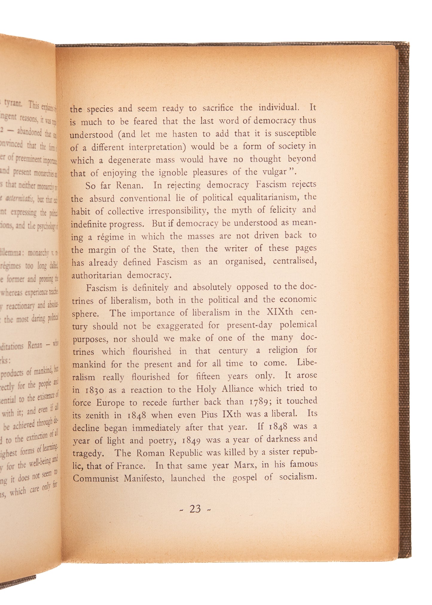 1935 BENITO MUSSOLINI. Fascism. Doctrine and Institutions. Rare Italian Propaganda to Americans