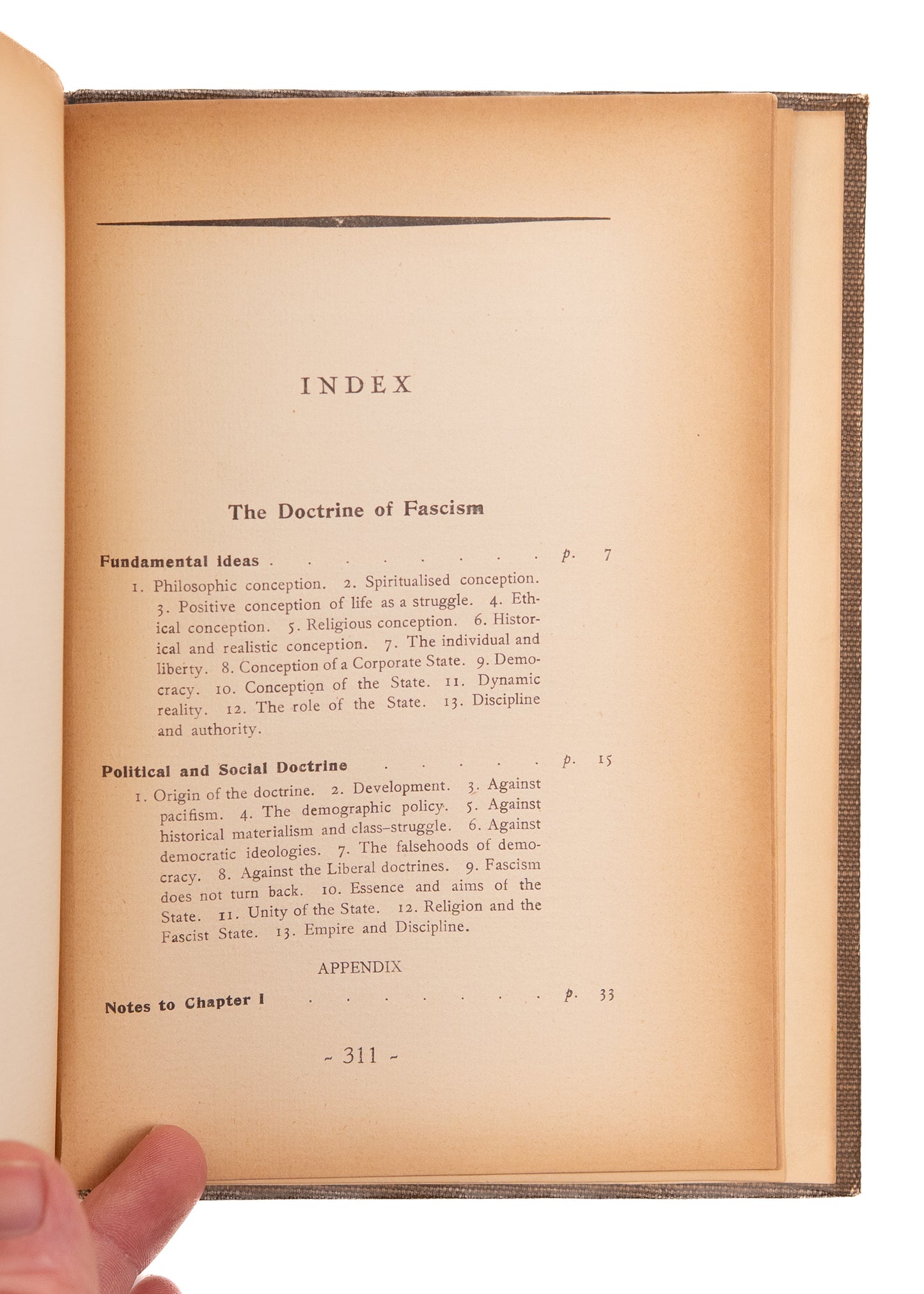 1935 BENITO MUSSOLINI. Fascism. Doctrine and Institutions. Rare Italian Propaganda to Americans