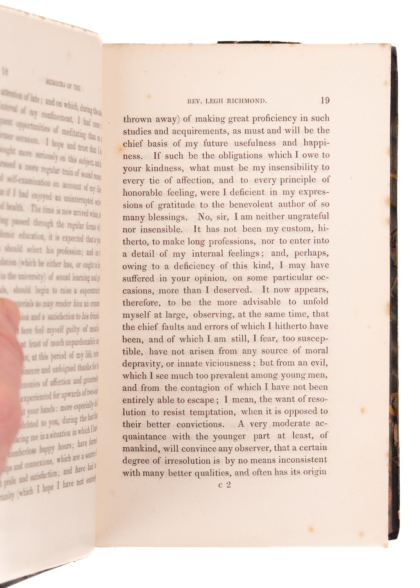 1828 LEGH RICHMOND. Memoir of an Abolitionist and a Godly Divine - w/Autograph MSs.