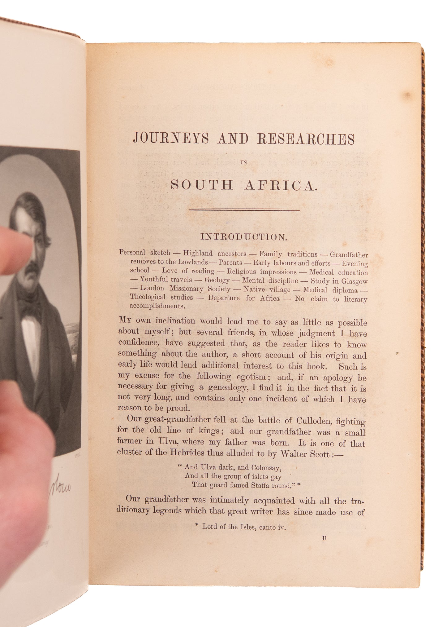 1857 DAVID LIVINSTONE. First Edition of Livingstone's Missionary Classic, Owned by Apollo 11 Legend