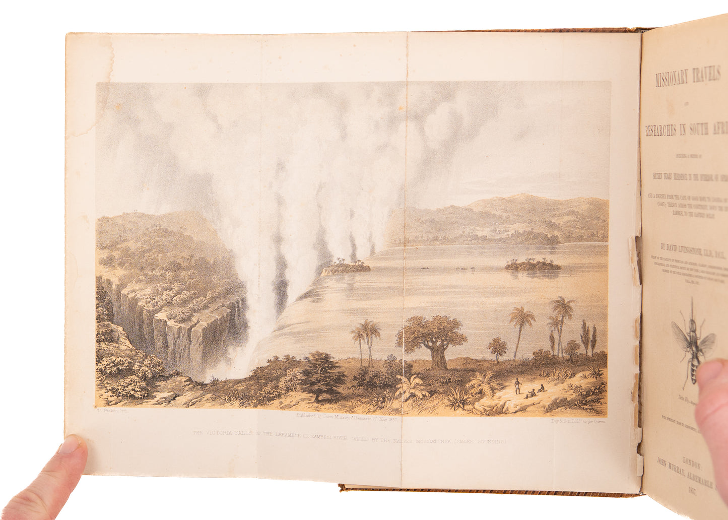 1857 DAVID LIVINSTONE. First Edition of Livingstone's Missionary Classic, Owned by Apollo 11 Legend