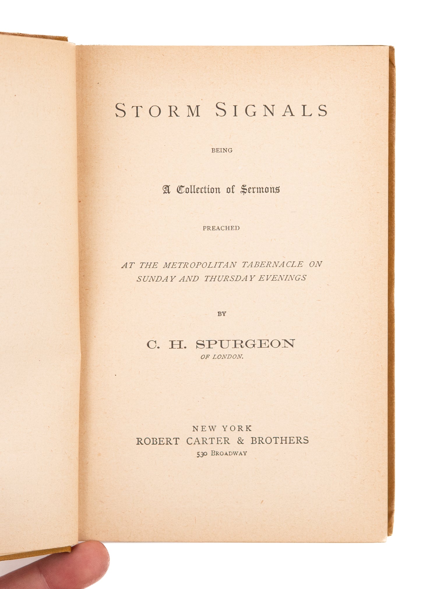 1887 C. H. SPURGEON. Storm Signals. Early Victorian Binding Edition.