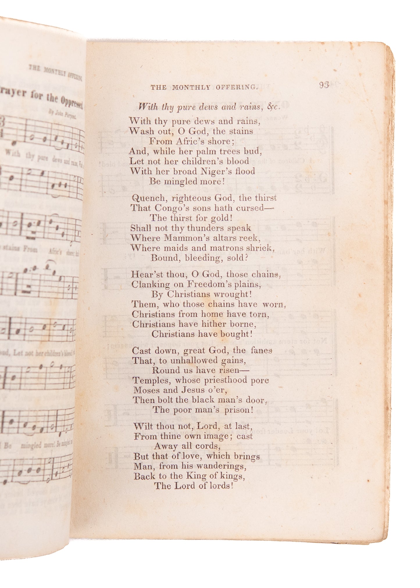 1843 ANTI-SLAVERY. The Anti-Slavery Offering. 12 Months Complete with Original Abolitionist Contributions.