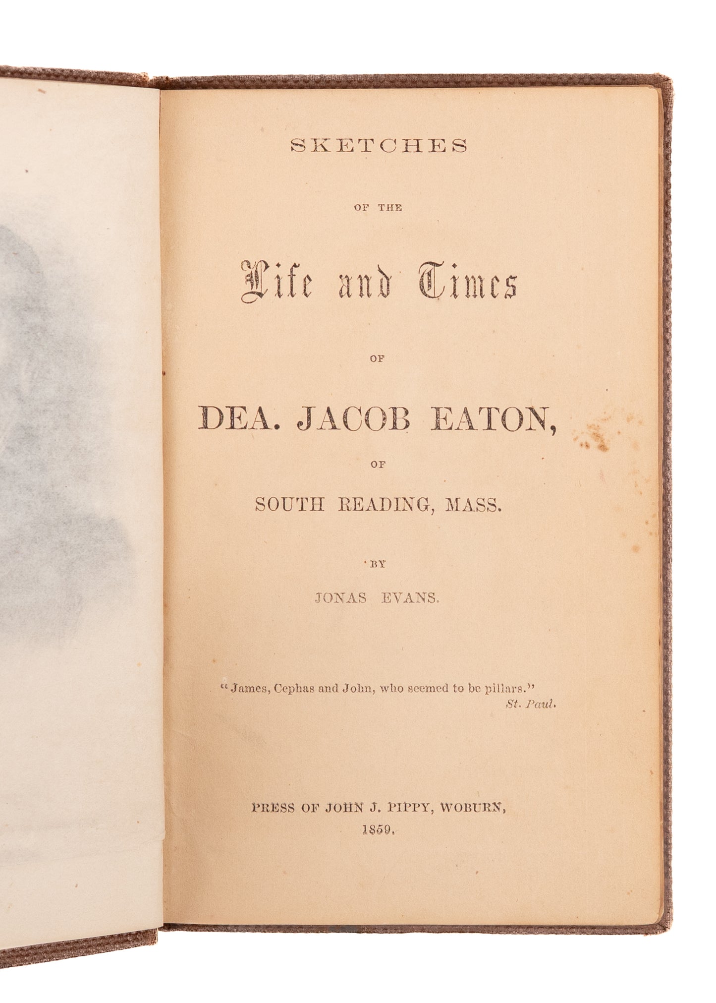 1859 BAPTIST REVIVAL & SLAVERY. Life and Times of Deacon Jacob Eaton [1771-1859].