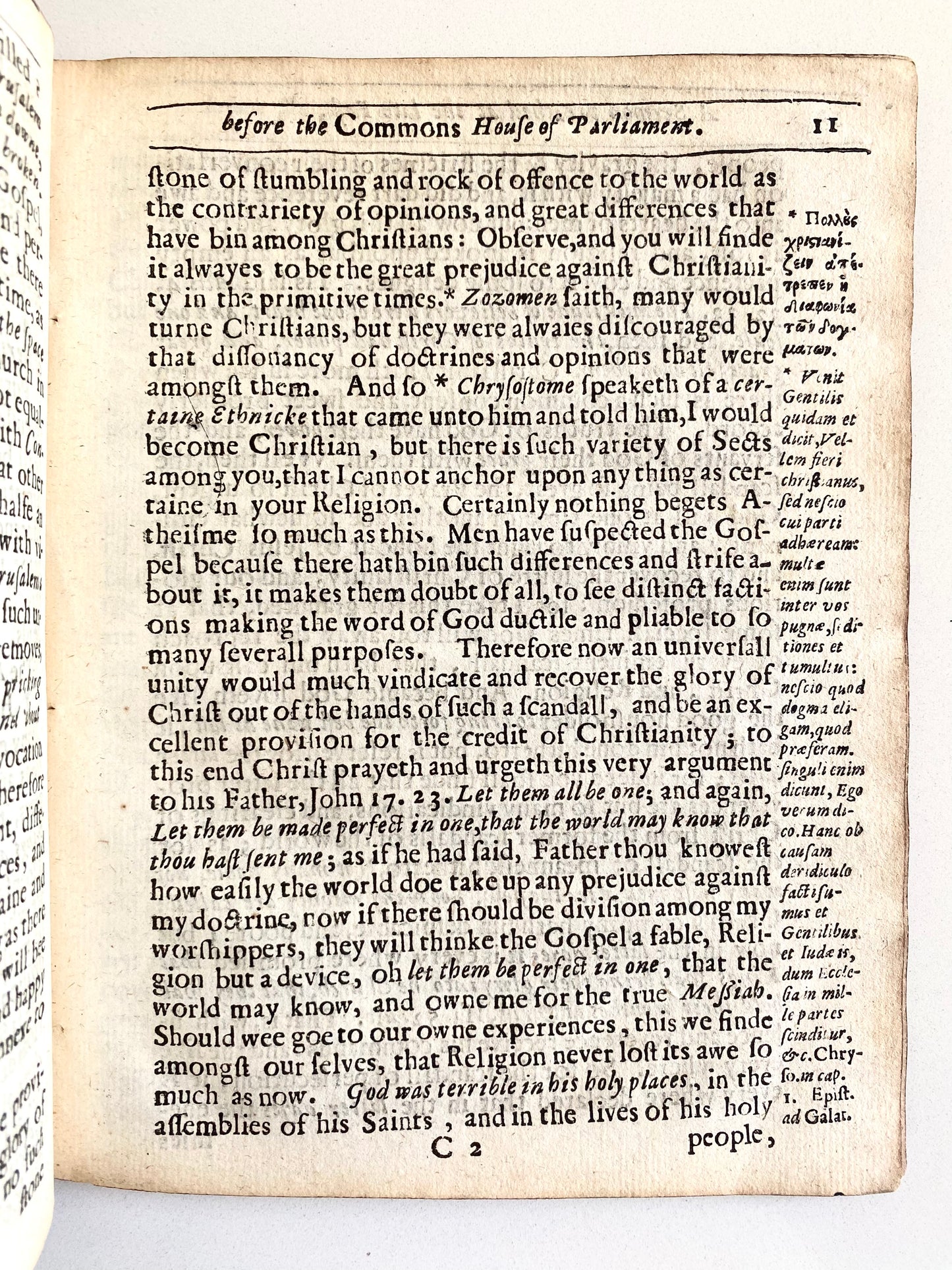 1647 THOMAS MANTON. A Plea for Unity in the Church During the English Civil War.