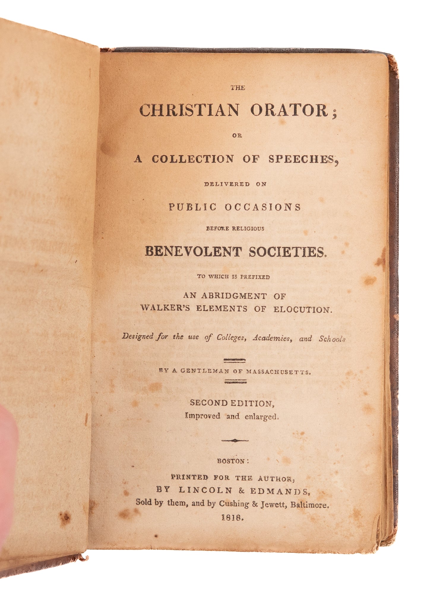 1818 ABOLITION & MISSIONS. The Christian Orator. Speeches by William Wilberforce, &c.