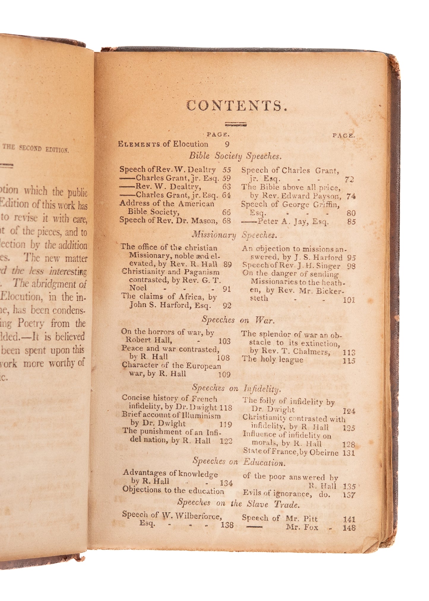 1818 ABOLITION & MISSIONS. The Christian Orator. Speeches by William Wilberforce, &c.