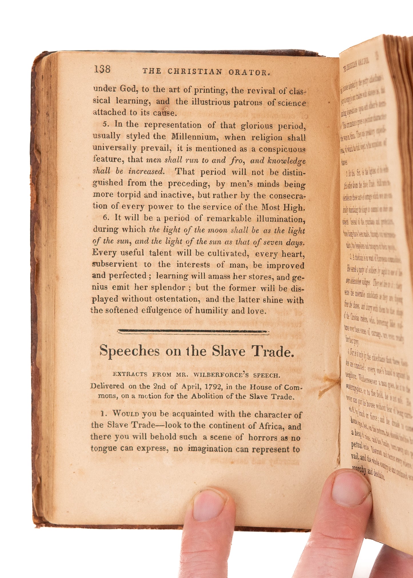 1818 ABOLITION & MISSIONS. The Christian Orator. Speeches by William Wilberforce, &c.