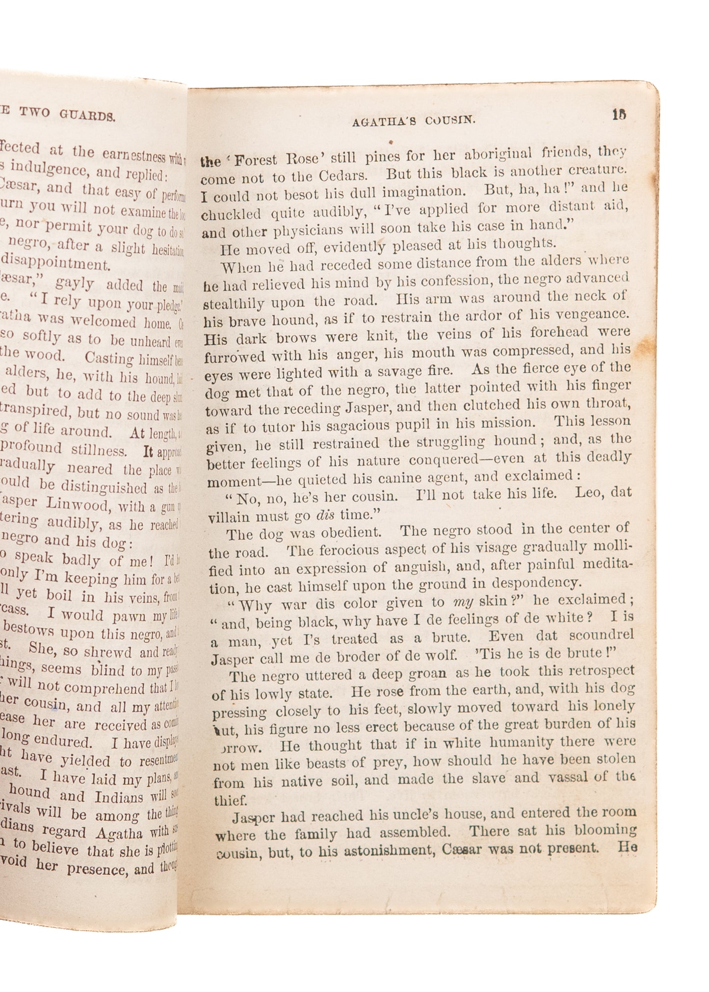 1863 N. C. IRON. The Two Gaurds. Dime Novel Tale of Fugitive Slave from New Orleans to Illinois.