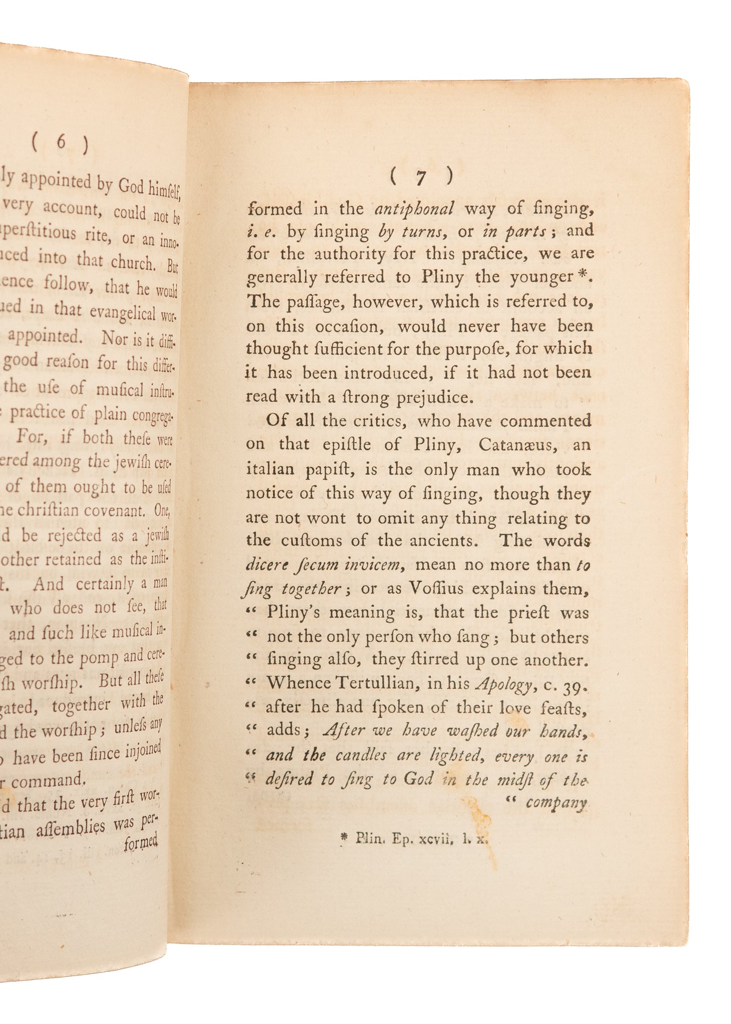 1786 JAMES PEIRCE. A Tractate on Church Music. Boston Church Organ Evil and Unscriptural.