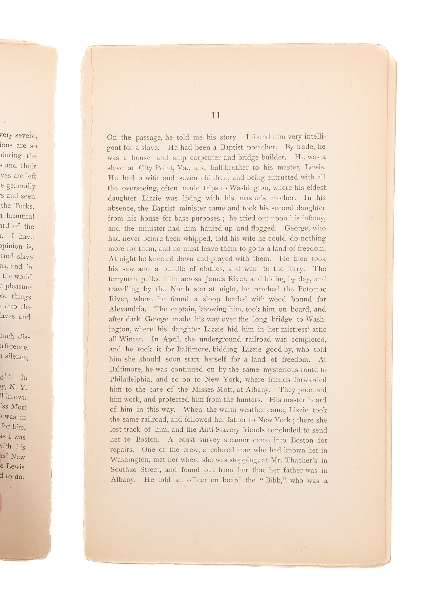 1880 AUSTIN BEARSE. Rare Autobiography of the Sea Captain of Underground Railroad.