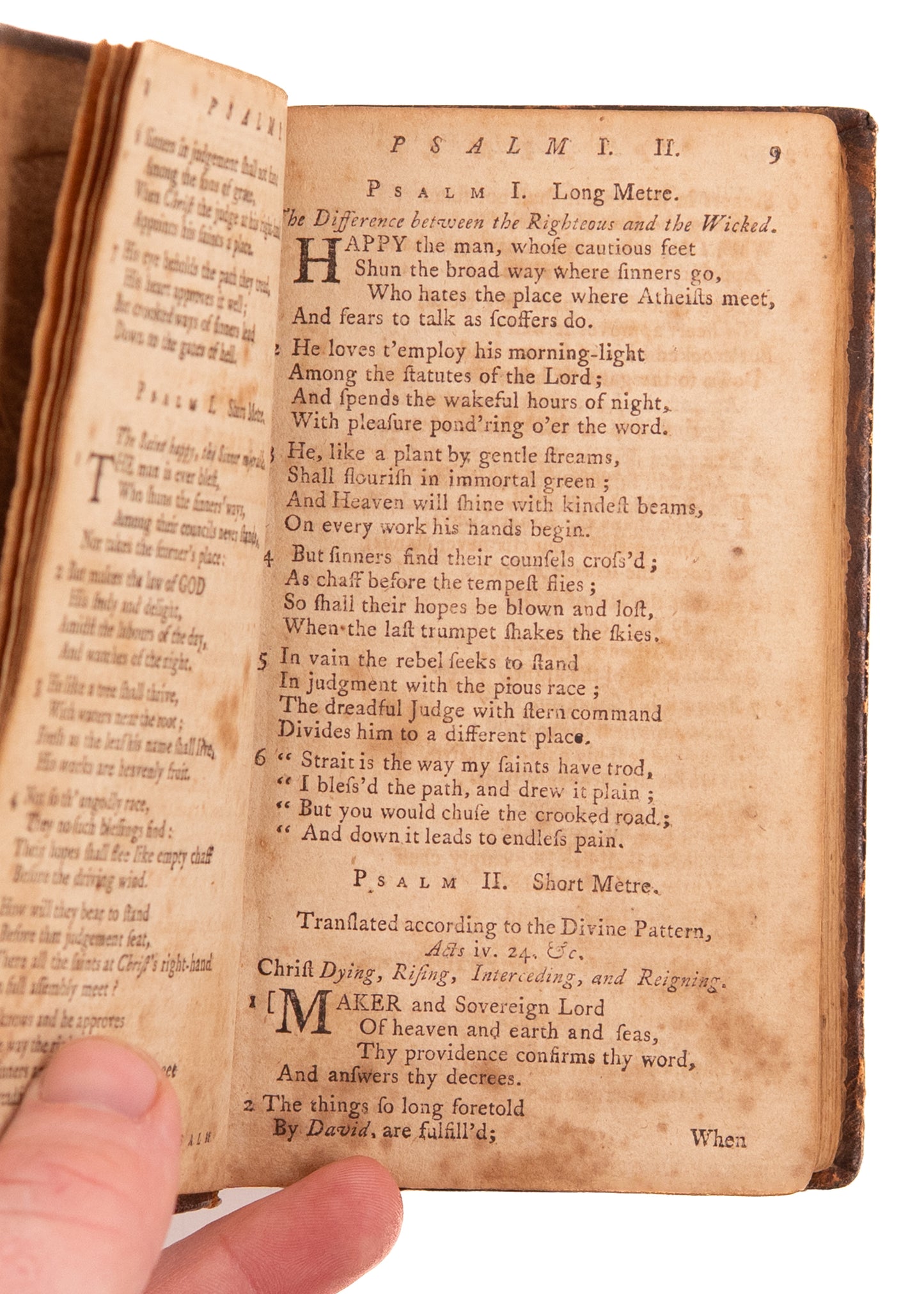1785 AMERICAN PSALMS. First Edition of De-Monarchized Version of Watts' Psalms and Hymns