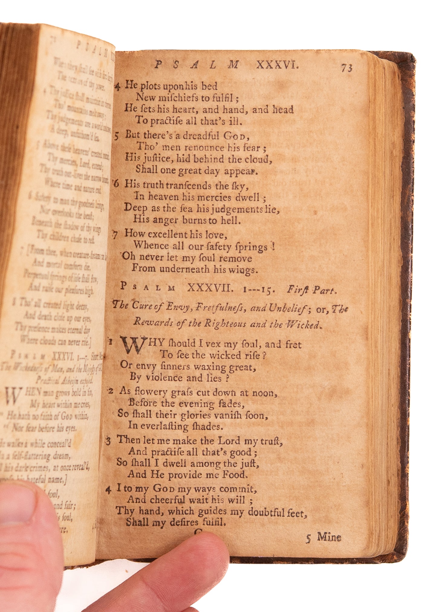 1785 AMERICAN PSALMS. First Edition of De-Monarchized Version of Watts' Psalms and Hymns