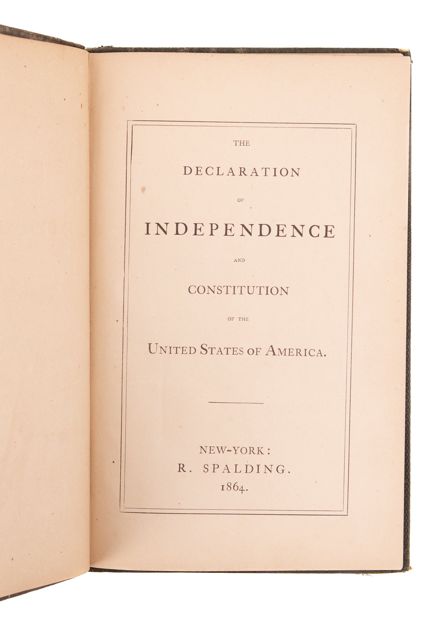 1864 THIRTEENTH AMENDMENT. The Final Book-Form Appearance of the Constitution w/Out Thirteen Amendment