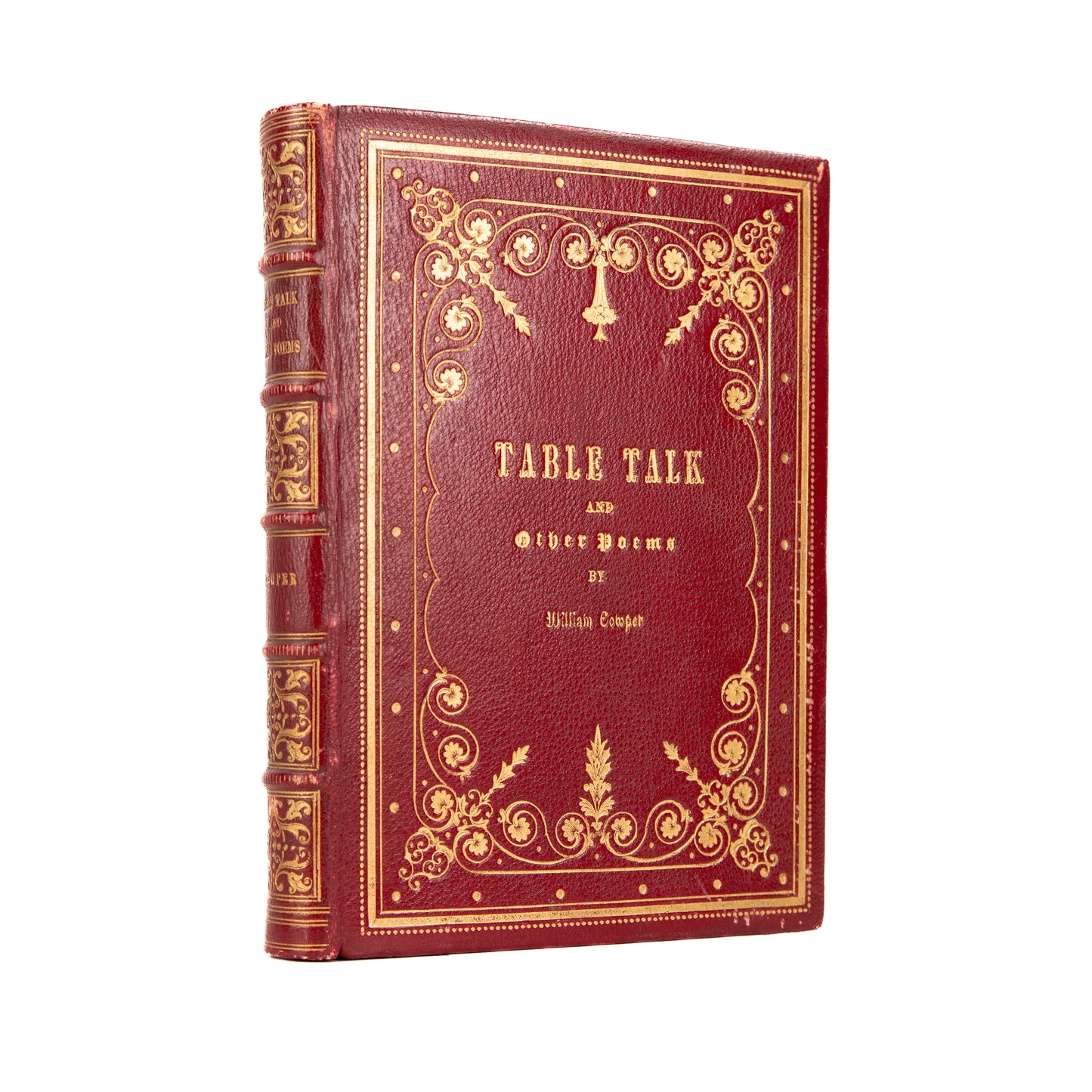 1860 WILLIAM COWPER .Table Talk and Other Poems. Fwd John Newton. Slavery - Riviere Binding.