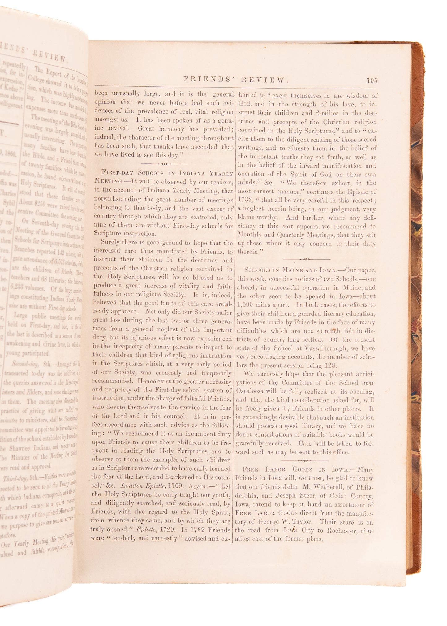 1861 FRIENDS' REVIEW. Important Civil War Periodical Reflection Christian Pacifists Views, Slavery, Abolition, etc.