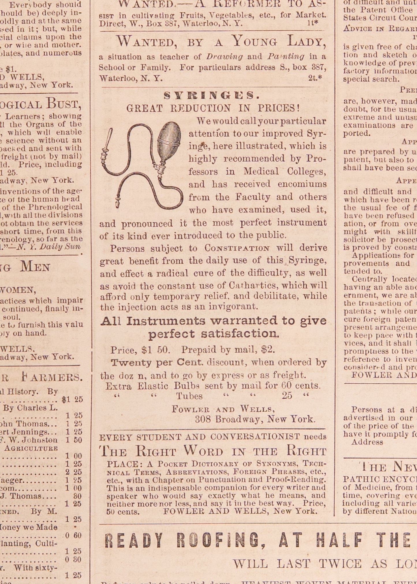 1862 PHRENOLOGY & AMISTAD. Full Civil War Year of Phrenological Journal - Cinque of Amistad - Generals &c.