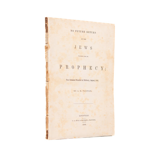 1844 JEWISH PROPHECY. Anti-Dispensational - Israel National Restoration not Prophesied in Scripture