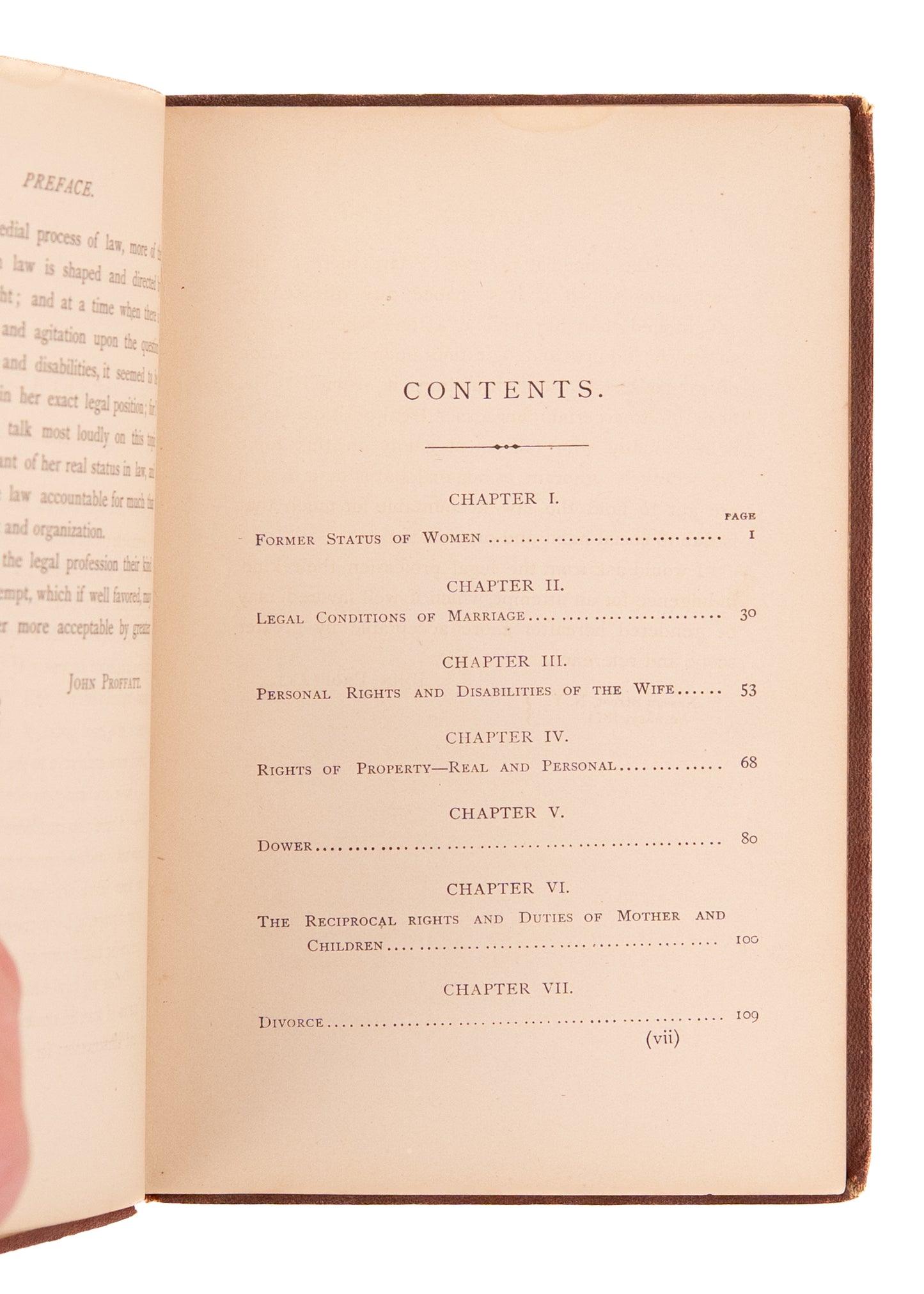1874 WOMEN'S RIGHTS. Foundational Text on the Legal Status of Women before the Law by John Proffatt