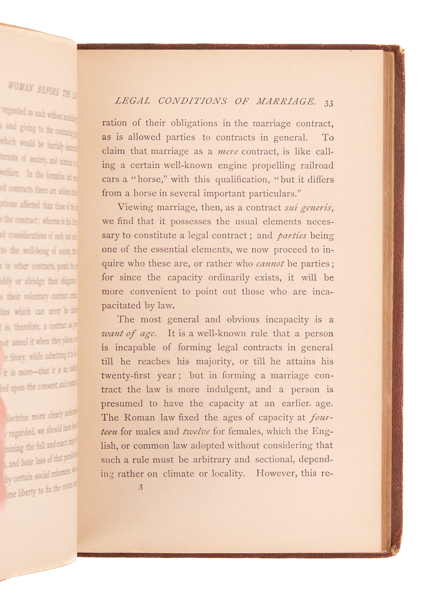 1874 WOMEN'S RIGHTS. Foundational Text on the Legal Status of Women before the Law by John Proffatt