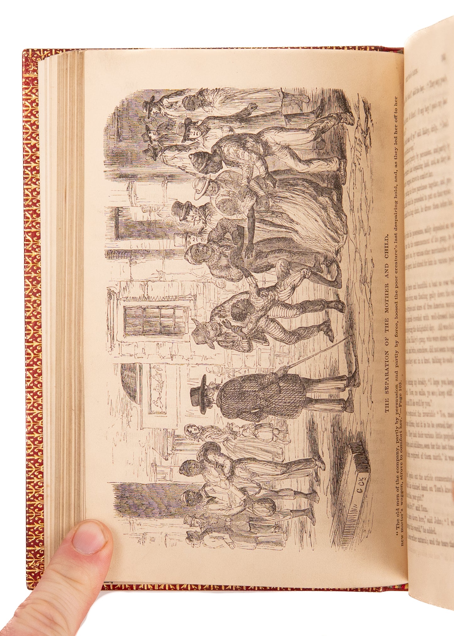 1852 HARRIET BEECHER STOWE. Uncle Tom's Cabin. First UK Edition in Riviere Leather Binding