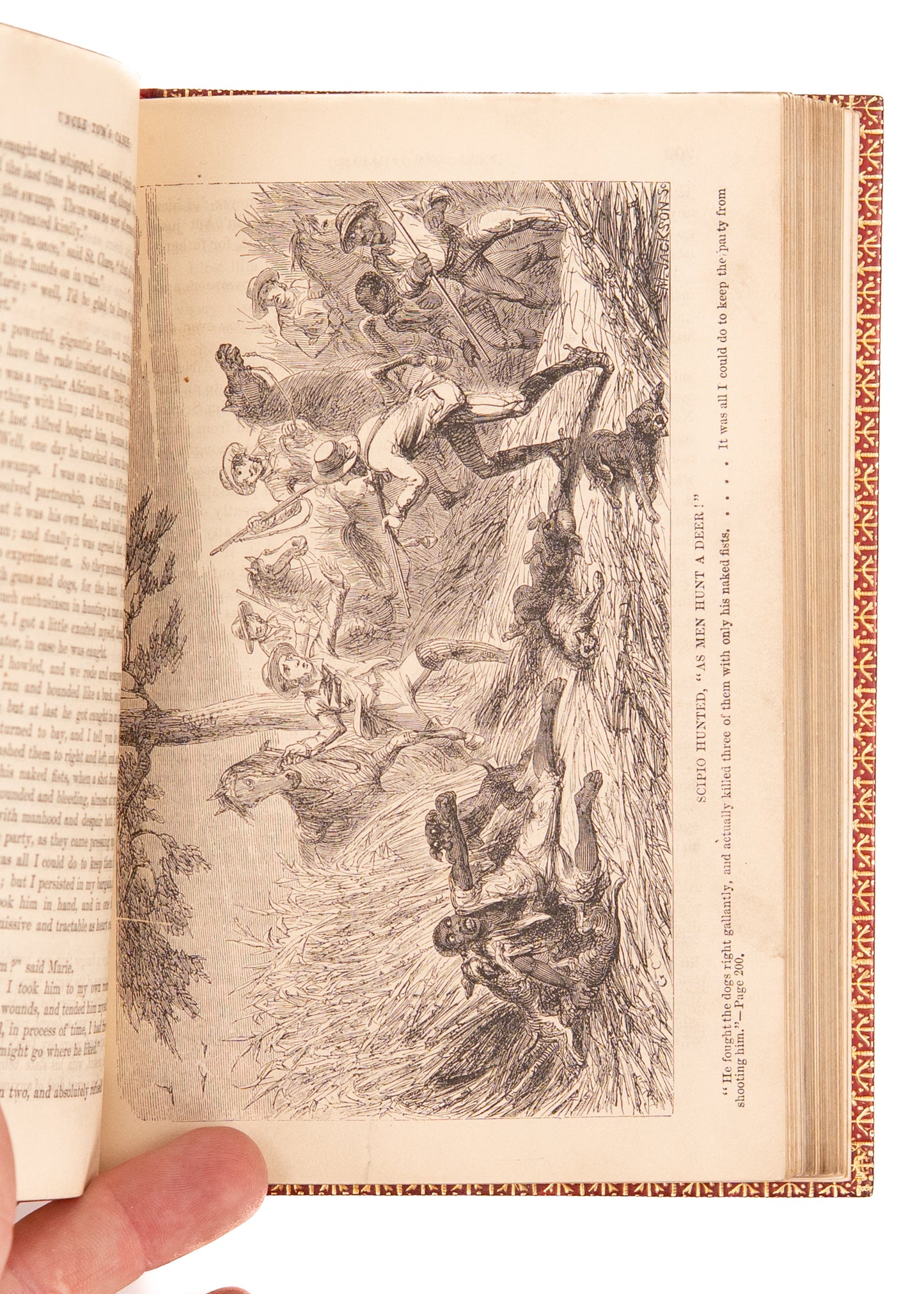 1852 HARRIET BEECHER STOWE. Uncle Tom's Cabin. First UK Edition in Riviere Leather Binding