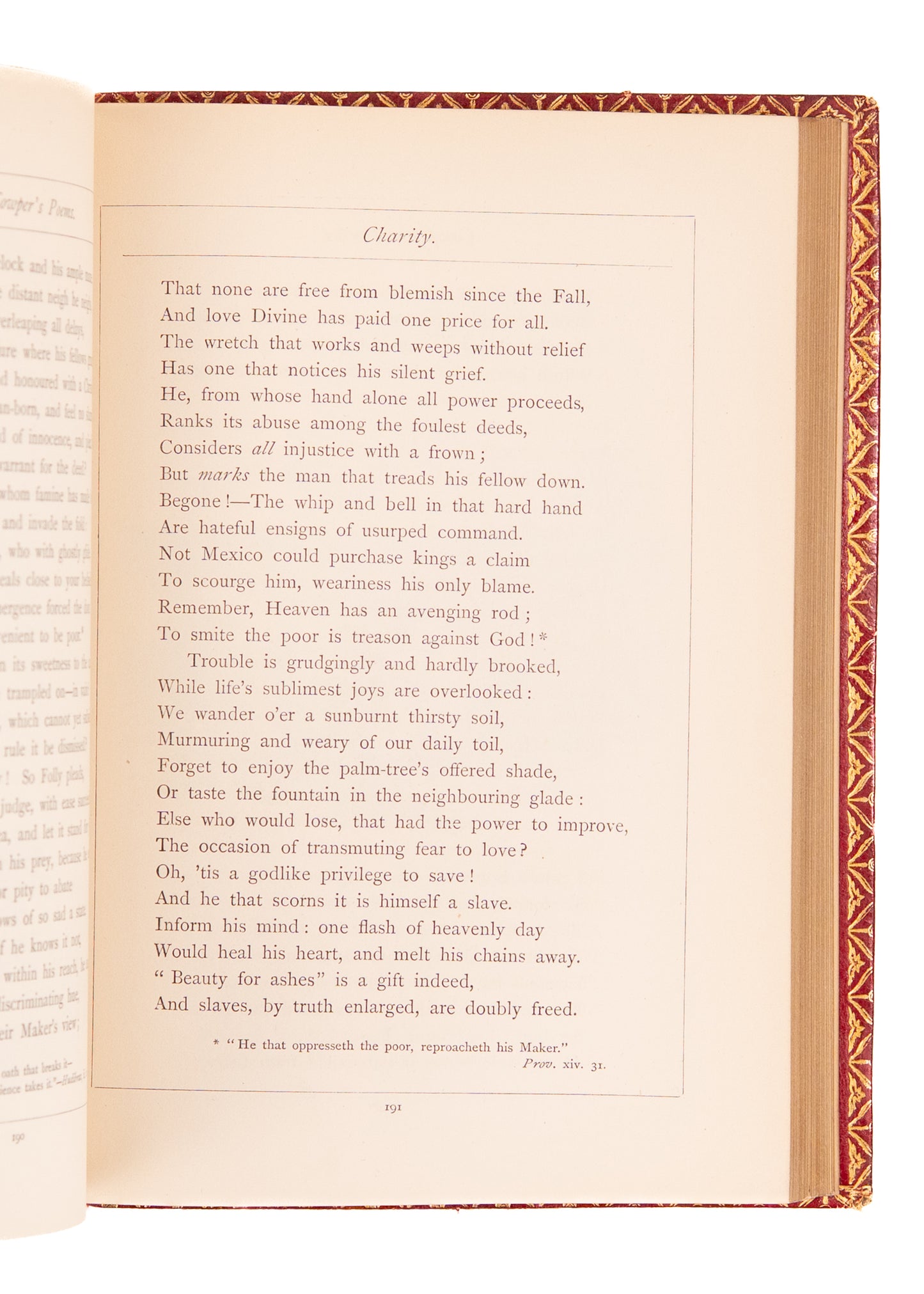 1860 WILLIAM COWPER .Table Talk and Other Poems. Fwd John Newton. Slavery - Riviere Binding.