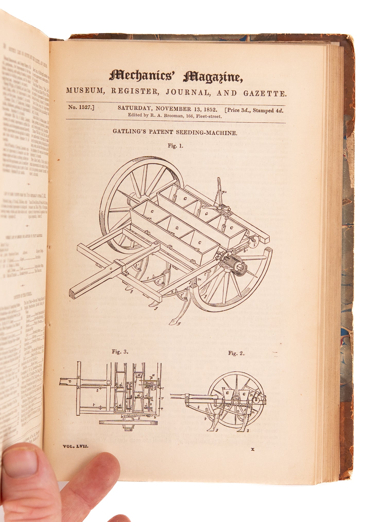 1852 THE MECHANICS MAGAZINE. Gatling Gun, Patent Law, Flying Machines, Lighthouses, Patent Law, &c.
