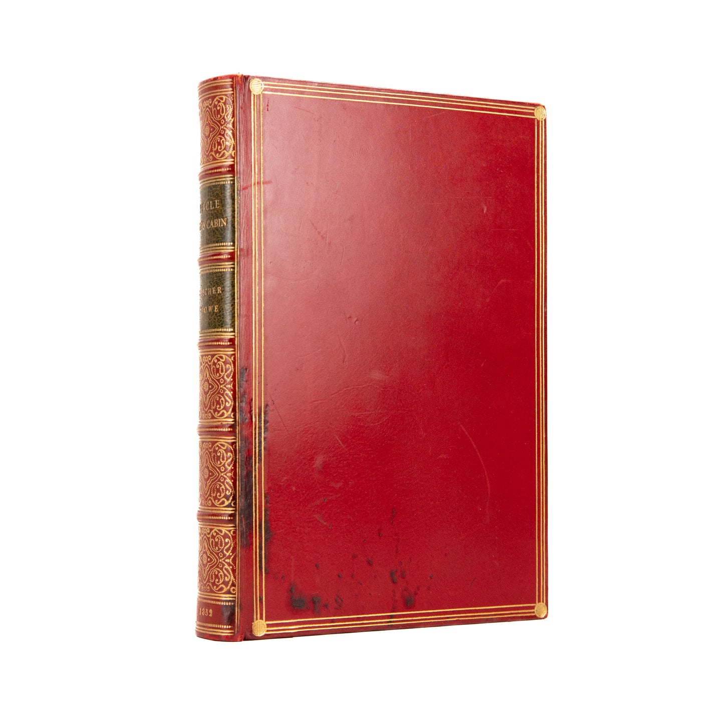 1852 HARRIET BEECHER STOWE. Uncle Tom's Cabin. First UK Edition in Riviere Leather Binding