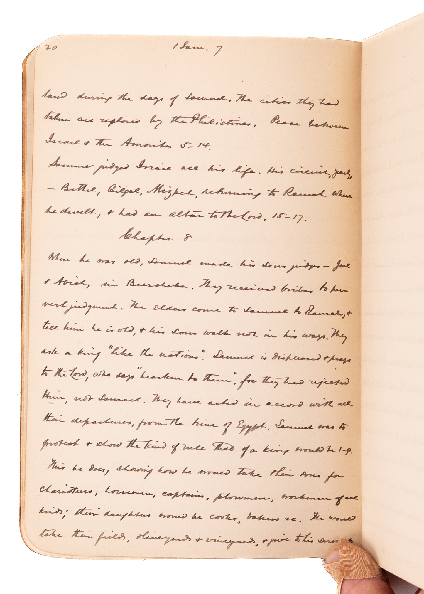 1920 SAMUEL RIDOUT. Unpublished 41pp MSs Notes on I and II Samuel - Plymouth Brethren.