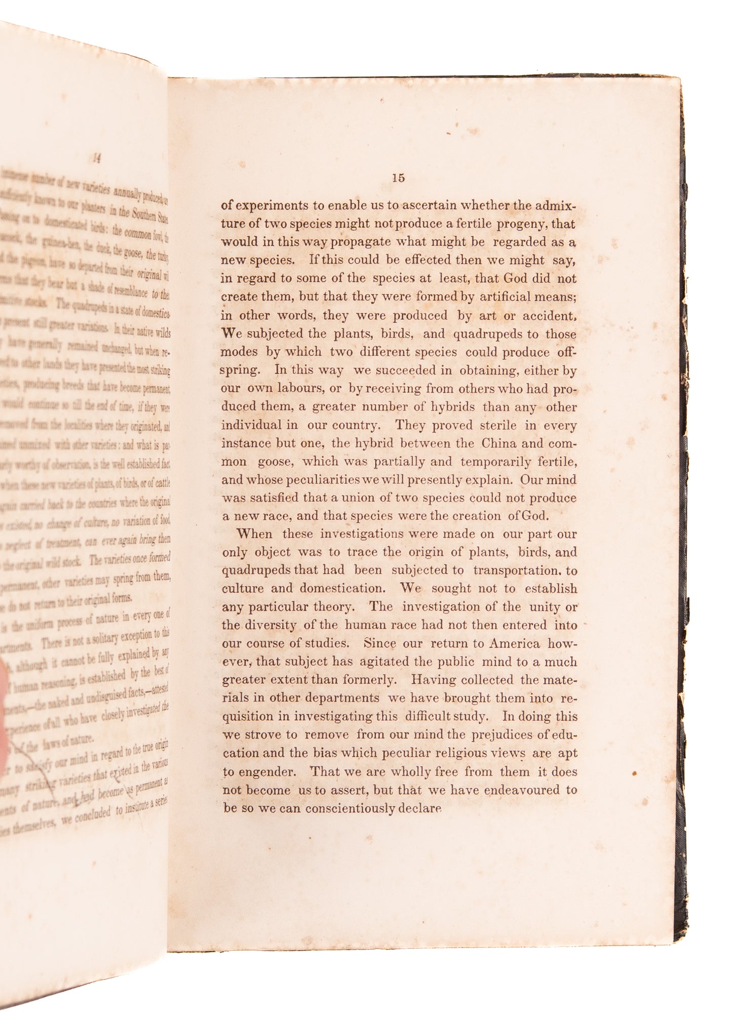 1850 SOUTHERN RACIAL SCIENCE. Lone South Carolina Naturalist Argues for Shared Humanity of Africans.