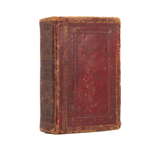 1817 COMMON PRAYER & PSALMS. Fine Early 19th Century in Red Straight Grain Leather.